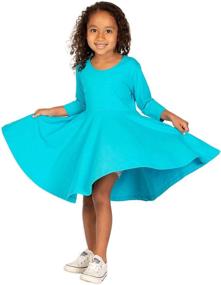 img 3 attached to Mighty Kids Organic Sleeve Dresses for Girls - Clothing Collection