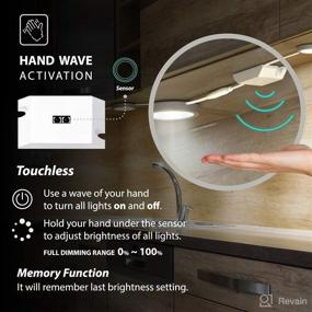 img 3 attached to 💡 EShine Hand Wave Sensor Under Cabinet Puck Lights - Dimmable Circular LED Cabinet Lighting - Pack of 6, Cool White (6000K)