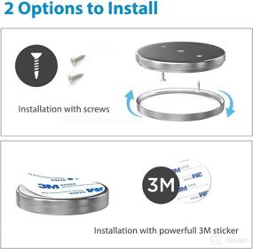 img 1 attached to 💡 EShine Hand Wave Sensor Under Cabinet Puck Lights - Dimmable Circular LED Cabinet Lighting - Pack of 6, Cool White (6000K)