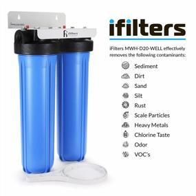 img 1 attached to 20-Inch Dual Stage Whole House Water Filtration System With 1-Inch Ports - Commercial Grade Sediment, Odor, Taste & Rust Removal.