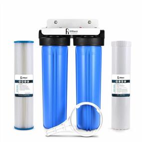 img 4 attached to 20-Inch Dual Stage Whole House Water Filtration System With 1-Inch Ports - Commercial Grade Sediment, Odor, Taste & Rust Removal.