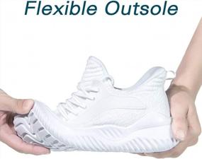 img 3 attached to Спортивные кроссовки Akk Men'S Slip-On Memory Foam для тренировок в помещении и на улице