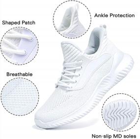 img 2 attached to Akk Men'S Slip-On Memory Foam Athletic Sneakers For Indoor And Outdoor Workout