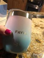 img 1 attached to Favia 12Oz Stainless Steel Vacuum Insulated Wine Tumbler With Leak-Proof Lid – Perfect For Hot Or Cold Drinks – Ideal Gift For Women, Travel Or Outdoor Use – Dishwasher Safe - Cotton Candy Color review by Pat Nard