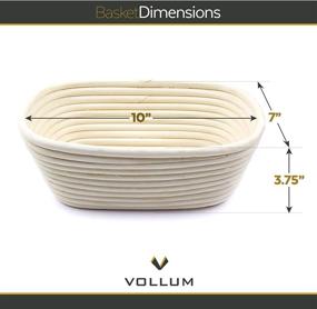 img 3 attached to Handwoven Rattan Cane Bread Proofing Basket Banneton For Artisan Bakers - 1-Pound Oval Brotform, 10 X 7 X 3.75 Inches - Perfect Baking Supply For Beginners And Professionals By Vollum