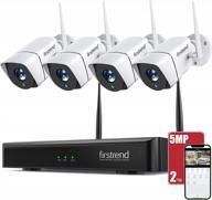 firstrend 5mp wireless security camera system with audio, night vision, and motion alarm - protect your home indoor and outdoor with 4 ultra hd cctv cameras, 8ch nvr, and 2tb hard drive logo