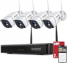 img 4 attached to Firstrend 5MP Wireless Security Camera System With Audio, Night Vision, And Motion Alarm - Protect Your Home Indoor And Outdoor With 4 Ultra HD CCTV Cameras, 8CH NVR, And 2TB Hard Drive