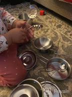 img 1 attached to 13-Piece Stainless Steel Mini Cookware Playset - KIDAMI Kids Play Kitchen Toys With Pretend Cooking Utensils For Hours Of Imaginative Fun review by Robert Maysey
