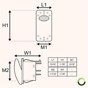 img 3 attached to 🚗 12V DC SPST Rocker Toggle Switch Kit - 20 Amp Rectangle Amber LED Power ON/Off Switch for Automotive Jeep ATV UTV Boat