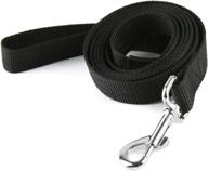 🐾 premium quality strong durable nylon dog training leash, 4ft/5ft/6ft long, 5/8 inch 3/4 inch 1 inch wide, for small and medium dogs - black logo