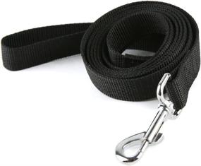 img 4 attached to 🐾 Premium Quality Strong Durable Nylon Dog Training Leash, 4FT/5FT/6FT Long, 5/8 inch 3/4 inch 1 inch Wide, for Small and Medium Dogs - Black