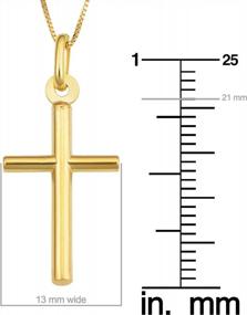 img 1 attached to Kooljewelry 18K Yellow Gold Cross Necklace (18 Inch)