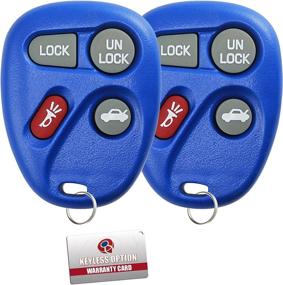 img 2 attached to 🔑 KeylessOption Replacement Keyless Entry Remote Key Fob for 10443537 - Blue (Pack of 2)