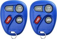 🔑 keylessoption replacement keyless entry remote key fob for 10443537 - blue (pack of 2) логотип