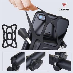 img 2 attached to 📱 Durable Aluminum Alloy Motorcycle Phone Holder with 360°Rotating Base - Universal Mount for All Phones on Handlebar