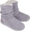 cozy women's chenille knit slipper boots with plush fleece and memory foam for ultimate comfort at home logo