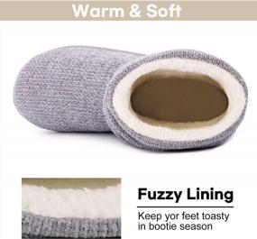 img 1 attached to Cozy Women'S Chenille Knit Slipper Boots With Plush Fleece And Memory Foam For Ultimate Comfort At Home