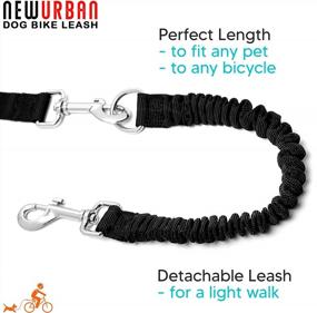 img 1 attached to Hands-Free Dog Bicycle Leash For Safe & Effective Outdoor Exercising And Training: NEWURBAN Dog Bike Leash