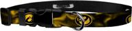 show your hawkeye pride with the moose racing dog collar - made in usa with adjustable fit and unique gold smoke hawk design logo
