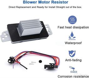 img 3 attached to HVAC Blower Motor Resistor Kit with Harness for Chevy Silverado Tahoe Trailblazer Suburban Avalanche GMC Sierra Envoy Yukon Buick Cadillac Escalade & more - Replaces #15 81773, 89018778, 89019351