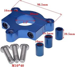 img 2 attached to 🚴 STHUS Blue CNC Adapter for 49cc 50cc 66cc 80cc Motorized Bicycles - 1" 25mm / 1.5" 38mm