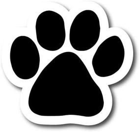 img 2 attached to 🐾 Eye-Catching Blank Black Pawprint Car Magnet: Magnet Me Up's Paw Print Auto Truck Decal Magnet