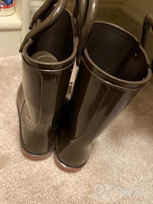 img 1 attached to Kids Waterproof 👦 Boys' Shoes: Rainboot Handles Included review by Johnnie Trimble