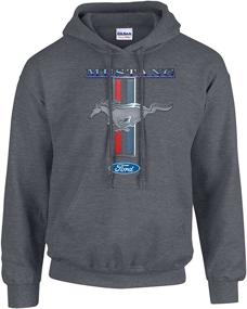 img 4 attached to 🏎️ Ford Mustang Pony Unisex Hooded Sweatshirt Logo Hoodie Performance Racing Car Muscle Car Hooded Sweatshirt-Black-Small