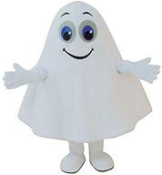 get hauntingly good fun with the ubcm white ghost mascot mischief costume for halloween and carnival logo