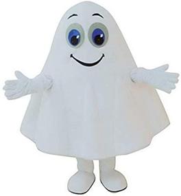 img 4 attached to Get Hauntingly Good Fun With The UBCM White Ghost Mascot Mischief Costume For Halloween And Carnival