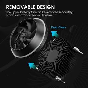 img 1 attached to Vetroo Eclipse Low-Profile ARGB CPU Cooler - High-Performance 90Mm 4-Pin PWM Fan, Durable Aluminum Fins, 95W TDP Air Cooler For Intel LGA 1700 Compatibility