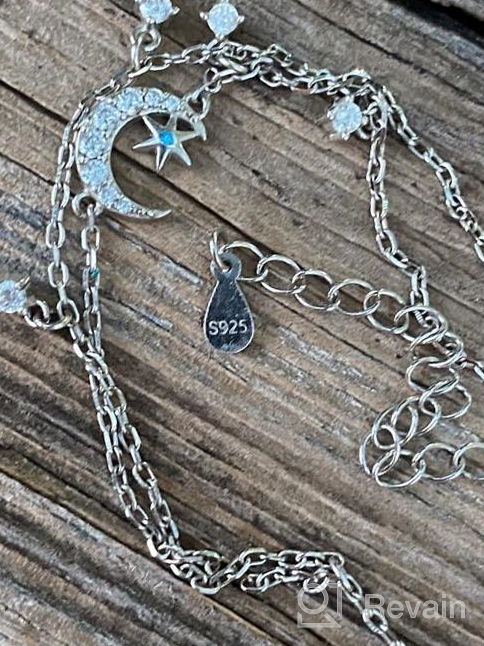 img 1 attached to Layered Anklet for Women - 925 Sterling Silver Moon and Star Ankle Bracelet, Adjustable Summer Beach Anklets Jewelry Gifts for Women, Wife, Girls - ATTRACTTO review by Chantelle Mills