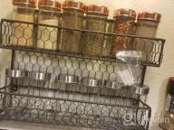 img 1 attached to Organize Your Kitchen With MyGift® Farmhouse Style Metal Wire Spice Rack - 2-Tier Seasoning Jar Storage Organizer For Wall Mount Or Countertop, In Sleek Black review by Tammy Formigoni