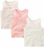 vearin toddler little girls' 3 pack tanks tops camisoles undershirts logo