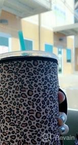 img 6 attached to Многоразовые рукава с неопреновой изоляцией для чашек Starbucks и Dunkin Donuts емкостью 20-30 унций - красочный набор из 2 рукавов