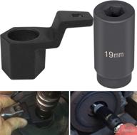 🔧 optimal performance enhancer: 77080 19mm harmonic balancer socket &amp; 50mm crank pulley wrench holder for honda acura engines logo