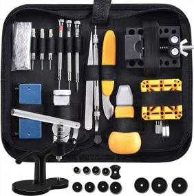 img 4 attached to Watch Repair Kit, Cridoz 181Pcs Watch Tools Kit Including Watch Link Removal Tool, Watch Case Back Opener, Watch Press Tool And Instruction Manual For Watch Band Sizing And Watch Battery Replacement