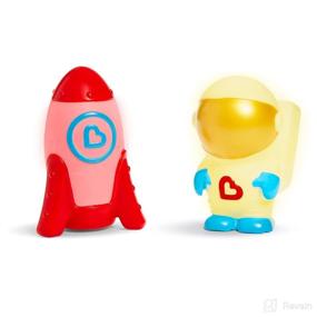 img 4 attached to 🚀 Munchkin Galaxy Buddies Illuminated Baby and Toddler Bath Toy Set with Safe Water Design - Astronaut & Rocket Ship