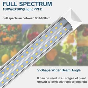img 2 attached to JESLED Full Spectrum Plant Grow Light, 3FT 180W(6 X 30W, 1000W Equivalent), LED Grow Lights Strips, 3 Modes Timing Function, Linkable, T8 Integrated Growing Lamp Fixture, 6-Pack