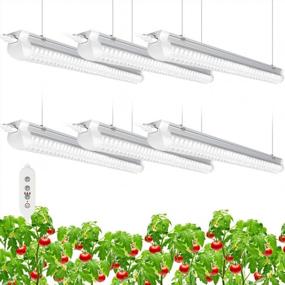 img 4 attached to JESLED Full Spectrum Plant Grow Light, 3FT 180W(6 X 30W, 1000W Equivalent), LED Grow Lights Strips, 3 Modes Timing Function, Linkable, T8 Integrated Growing Lamp Fixture, 6-Pack