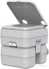 img 4 attached to SEAFLO Portable Toilet - Ideal for RV, Boat, and Camping with 5.3 Gallon Capacity