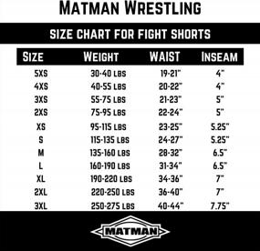 img 1 attached to Matman Edge Fight Shorts Mens Boys Wrestling MMA Boxing Jiu Jitsu NFHS Approved