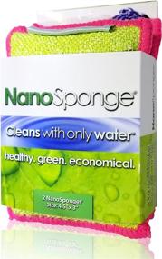 img 4 attached to 🧽 Nano Sponge Cleaning Sponges - Heavy Duty Household Kitchen and Dish Sponge, 2 Pack (Supersized 6 x 4, 4.5x3 inches)