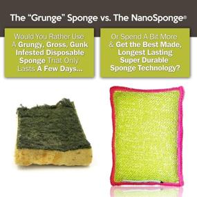 img 3 attached to 🧽 Nano Sponge Cleaning Sponges - Heavy Duty Household Kitchen and Dish Sponge, 2 Pack (Supersized 6 x 4, 4.5x3 inches)