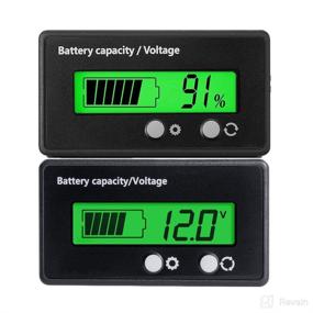img 4 attached to 🔋 DC12V-84V Golf Cart Battery Meter & Capacity Monitor Indicator with LCD Display + Green Backlight, Waterproof & RV-Level Gauge Tester for Auto Car Vehicle - Lithium & Acid Battery Compatible