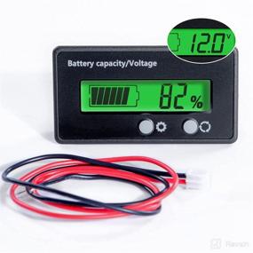 img 3 attached to 🔋 DC12V-84V Golf Cart Battery Meter & Capacity Monitor Indicator with LCD Display + Green Backlight, Waterproof & RV-Level Gauge Tester for Auto Car Vehicle - Lithium & Acid Battery Compatible