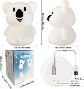 img 1 attached to Koala Night Light for Kids: Silicone Bedside Lamp with Adjustable Brightness & Color, Time Setting, and Remote Control