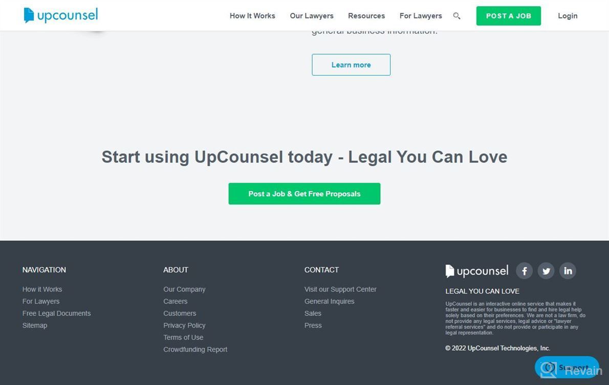 img 1 attached to UpCounsel review by Rich Ferguson