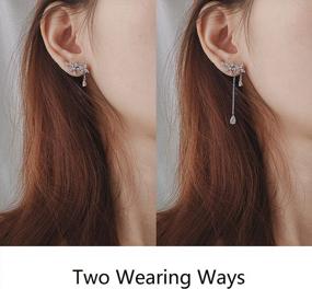 img 1 attached to 925 Sterling Silver Hypoallergenic Double Twisted Tassel Long Exaggerated Ear Hook Earrings - Surkat