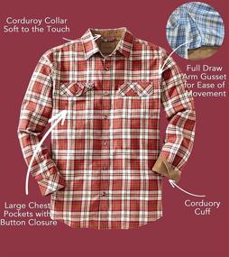 img 1 attached to Stay Warm And Stylish With Venado Men'S Flannel Plaid Shirt Featuring Full Reach Gusset